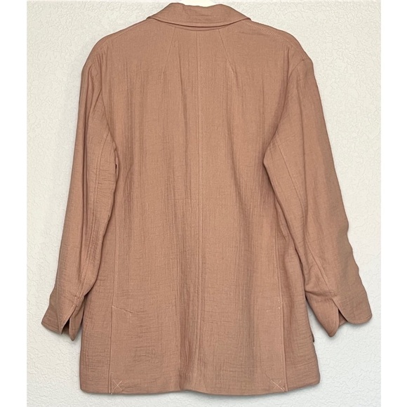 NWT MADEWELL Cotton/Linen Relaxed Fit Slouchy Textured Casual Boyfriend Blazer M - Picture 6 of 9